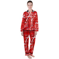 Geometry Mathematics Cube Women s Long Sleeve Satin Pajamas Set	 by Ndabl3x