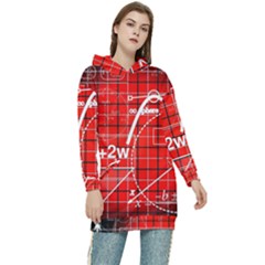 Geometry Mathematics Cube Women s Long Oversized Pullover Hoodie by Ndabl3x