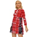 Geometry Mathematics Cube Long Sleeve Babydoll Dress View2