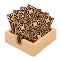 Tile Repeating Pattern Texture Bamboo Coaster Set by Ndabl3x