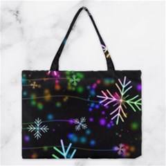 Snowflakes Snow Winter Christmas Medium Tote Bag by Ndabl3x