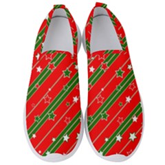 Christmas Paper Star Texture Men s Slip On Sneakers by Ndabl3x