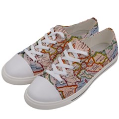 Map Europe Globe Countries States Men s Low Top Canvas Sneakers by Ndabl3x