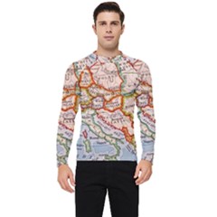 Map Europe Globe Countries States Men s Long Sleeve Rash Guard by Ndabl3x