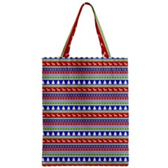 Christmas Color Stripes Pattern Zipper Classic Tote Bag by Ndabl3x