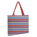 Christmas Color Stripes Pattern Zipper Medium Tote Bag View2