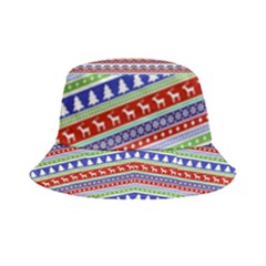 Christmas Color Stripes Pattern Inside Out Bucket Hat by Ndabl3x