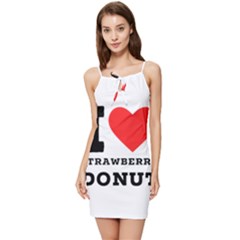 I Love Strawberry Donut Summer Tie Front Dress by ilovewhateva