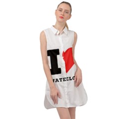 I Love Watermelon  Sleeveless Shirt Dress by ilovewhateva