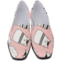 Cute Cats Cartoon Seamless-pattern Women s Classic Loafer Heels View1