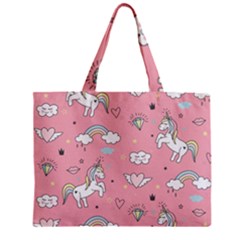 Cute-unicorn-seamless-pattern Zipper Mini Tote Bag by Vaneshart