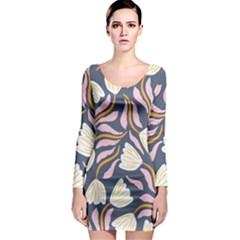 Flowers Pattern Floral Pattern Long Sleeve Bodycon Dress by Vaneshop