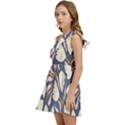 Flowers Pattern Floral Pattern Kids  One Shoulder Party Dress View3