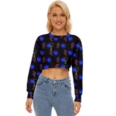 Background Pattern Graphic Lightweight Long Sleeve Sweatshirt by Vaneshop