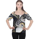 Pattern Gold Marble Cutout Shoulder Tee View1