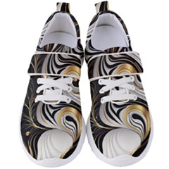 Pattern Gold Marble Women s Velcro Strap Shoes by Vaneshop