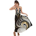 Pattern Gold Marble Backless Maxi Beach Dress View1