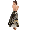 Pattern Gold Marble Backless Maxi Beach Dress View2