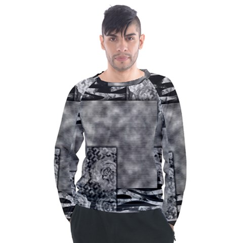 Background Pattern Geometric Design Men s Long Sleeve Raglan Tee by Vaneshop