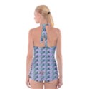 Fishes Pattern Background Theme Art Boyleg Halter Swimsuit  View2