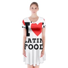 I Love Latin Food Short Sleeve V-neck Flare Dress by ilovewhateva