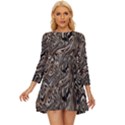 Zebra Abstract Background Long Sleeve Babydoll Dress View1