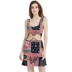 Floral Wall Art Velour Cutout Dress by Vaneshop