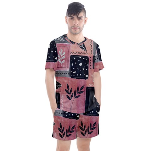 Floral Wall Art Men s Mesh Tee And Shorts Set by Vaneshop