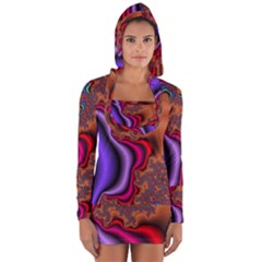 Colorful Piece Abstract Long Sleeve Hooded T-shirt by Vaneshop