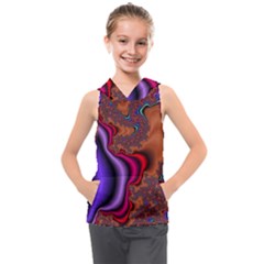 Colorful Piece Abstract Kids  Sleeveless Hoodie by Vaneshop