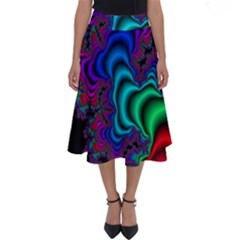 Abstract Piece Color Perfect Length Midi Skirt by Vaneshop