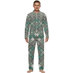 Mandala Decoration Flora Floral Flower Men s Long Sleeve Velvet Pocket Pajamas Set by Vaneshop