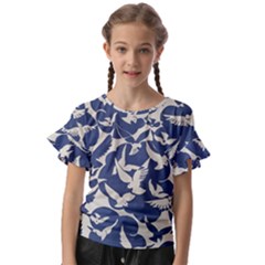 Bird Animal Animal Background Kids  Cut Out Flutter Sleeves by Vaneshop