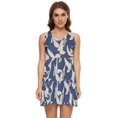 Bird Animal Animal Background Tiered Sleeveless Mini Dress by Vaneshop