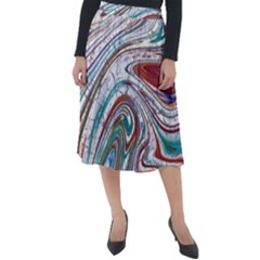 Abstract Background Ornamental Classic Velour Midi Skirt  by Vaneshop