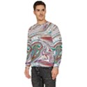 Abstract Background Ornamental Men s Fleece Sweatshirt View2