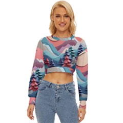 Paper Art Pastel Lightweight Long Sleeve Sweatshirt by Vaneshop