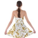 Flowers Gold Floral Strapless Bra Top Dress View2