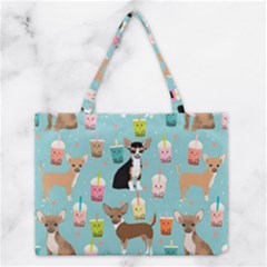 Chihuahua Bubble Kawaii Boba Tea Cute Dog Medium Tote Bag by Wav3s