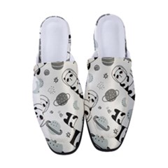 Panda Floating In Space And Star Women s Classic Backless Heels by Wav3s