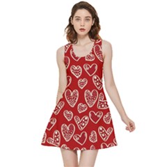 Vector Seamless Pattern Of Hearts With Valentine s Day Inside Out Reversible Sleeveless Dress by Wav3s