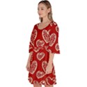 Vector Seamless Pattern Of Hearts With Valentine s Day Velour Kimono Dress View2