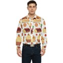 Seamless Pattern Hand Drawing Cartoon Dessert And Cake Men s Long Sleeve  Shirt View1