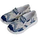 Japanese Wave Pattern Kids Lightweight Slip Ons View2