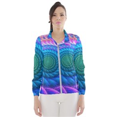 Peacock Feather Fractal Women s Windbreaker by Wav3s