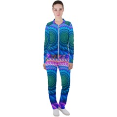 Peacock Feather Fractal Casual Jacket And Pants Set by Wav3s