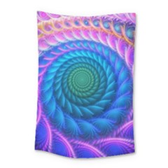 Peacock Feather Fractal Small Tapestry by Wav3s