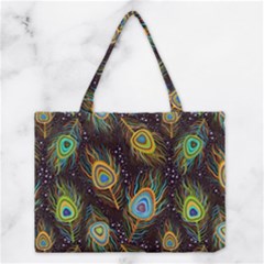 Pattern Feather Peacock Medium Tote Bag by Wav3s