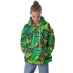 Dino Kawaii Kids  Oversized Hoodie by Wav3s