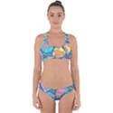 Dinosaur Pattern Cross Back Hipster Bikini Set View1